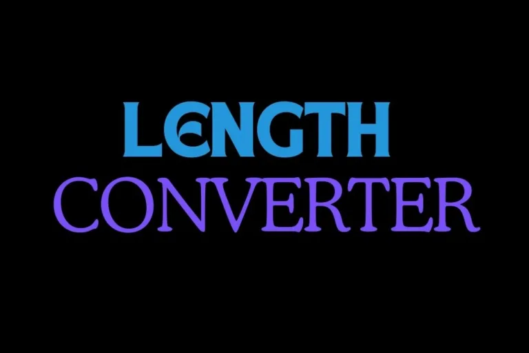 A length converter website with a colorful chart and a ruler to help convert meters, kilometers, miles, and more.
