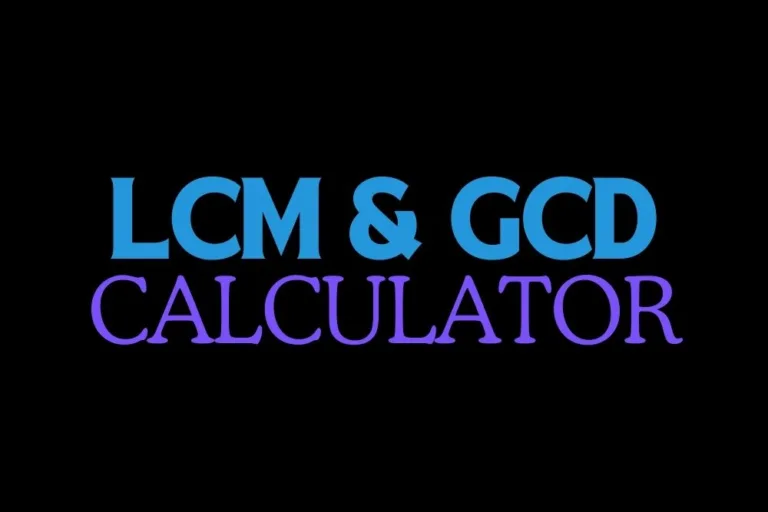 A calculator screen showing numbers and a stack of coins for the LCM & GCD calculator.