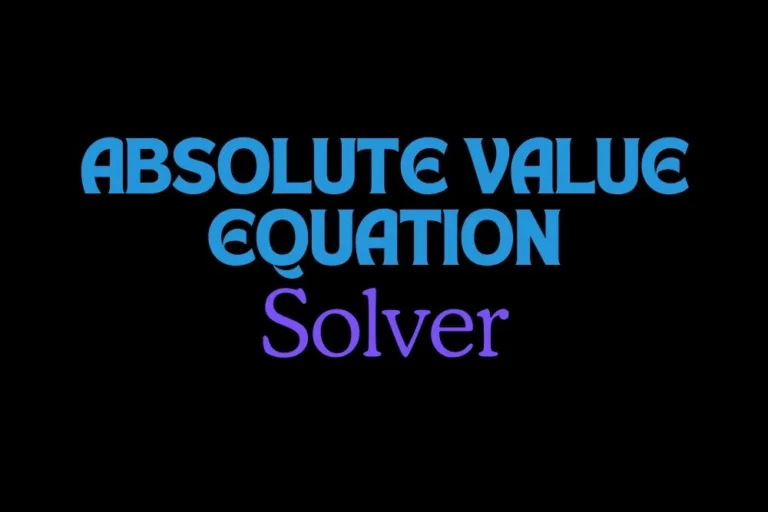 Absolute Value Equation Solver