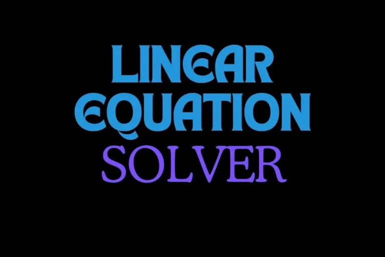 Linear Equation Solver