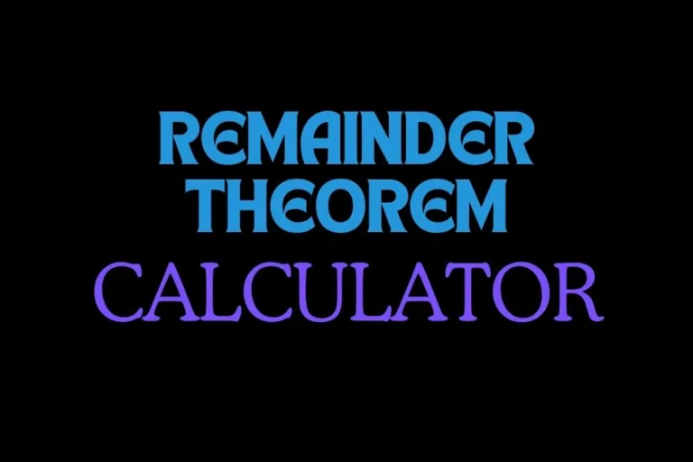 Remainder Theorem Calculator