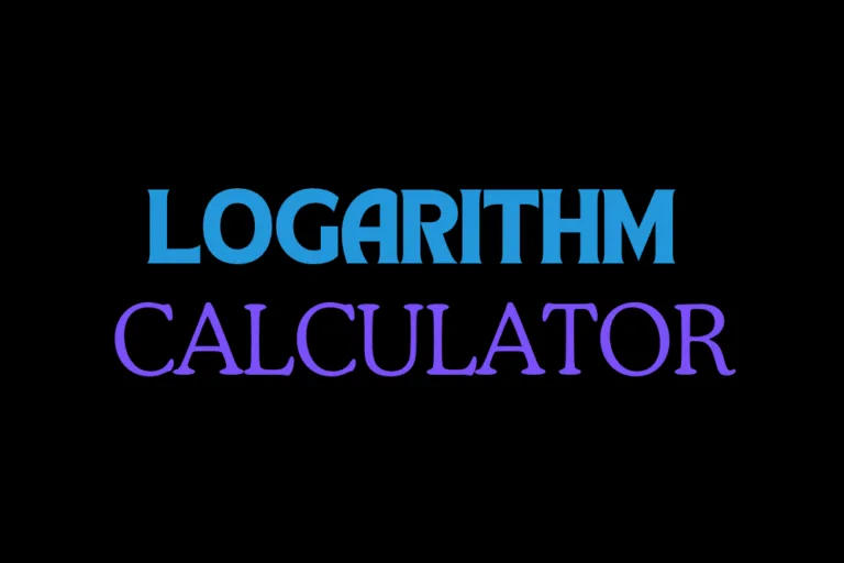 A logarithm calculator logo with a colorful chart and a calculator icon.